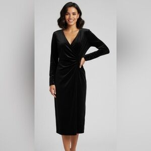 Vintage Robbie Bee Black Velvet Women's Dress